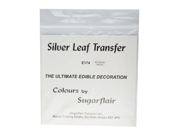 Sugarflair Silver Leaf Transfer Blattsilber